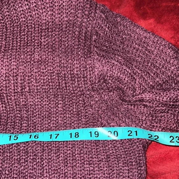 Mexx  purple stitch knit chunky turtle neck sweater Sz L - Picture 6 of 15